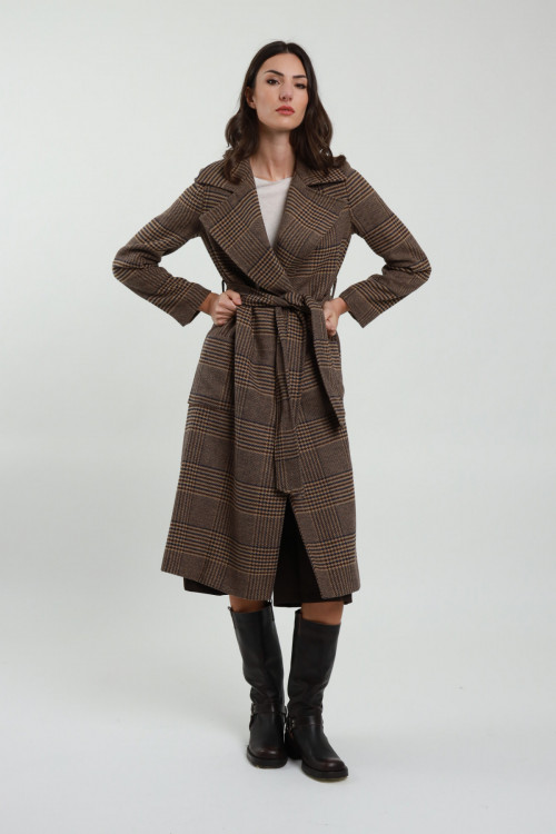 Susy Mix Cappotto Check Spedizione Gratuita