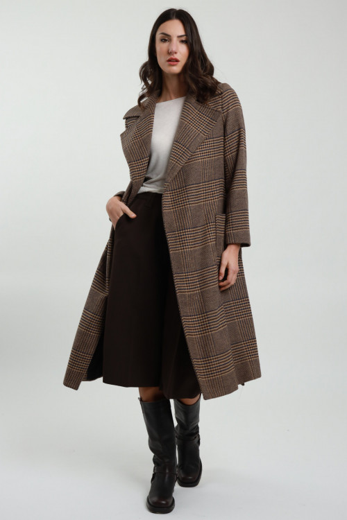 Susy Mix Cappotto Check Spedizione Gratuita