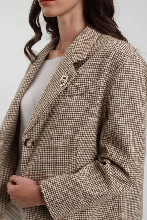 Susy Mix Giacca Over Quadri Duty-free