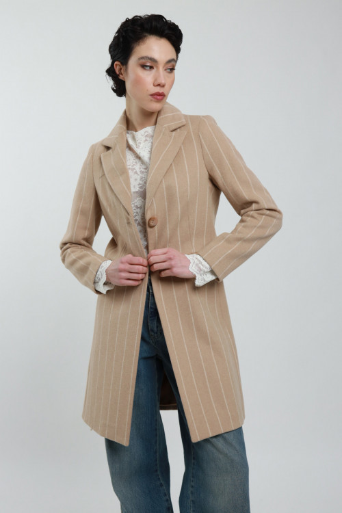 Susy Mix Cappotto Gessato Soddisfazione Garantita