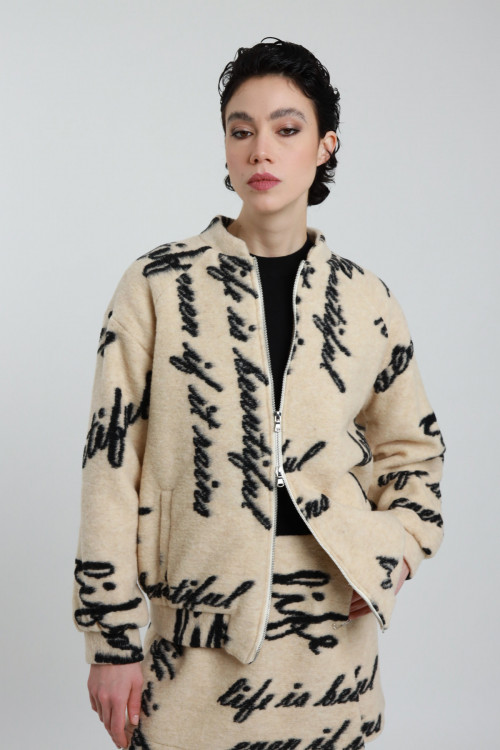 Susy Mix Bomber in Lana Cotta Consegna Veloce