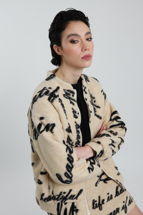 Susy Mix Bomber in Lana Cotta Consegna Veloce