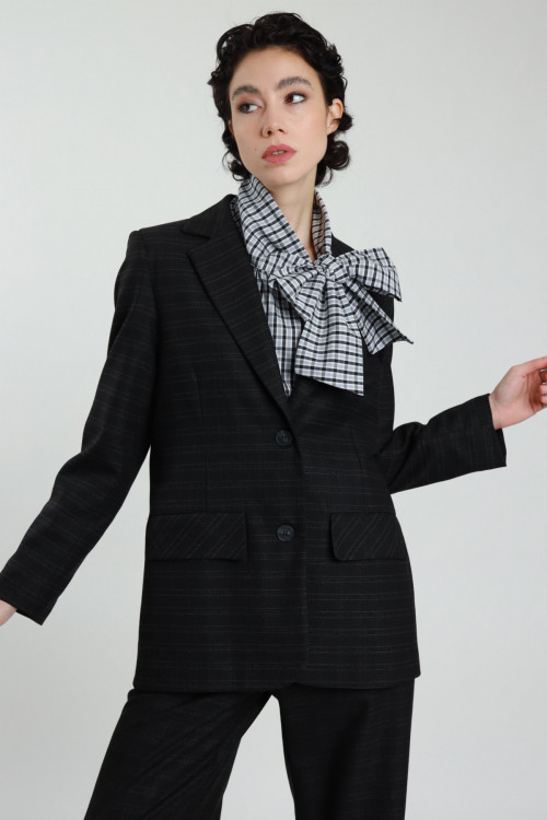 Susy Mix Giacca Check Lurex Sottocosto