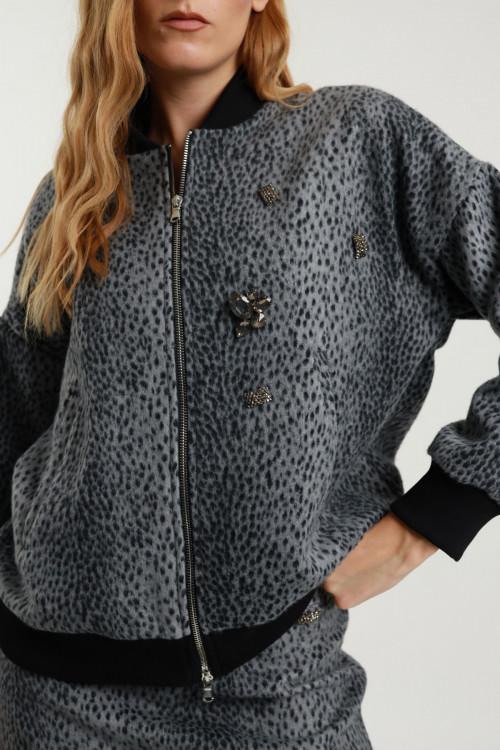 Susy Mix Bomber Maculato Qualità Garantita