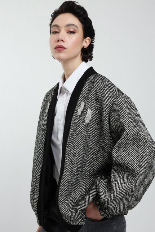 Susy Mix Bomber Spinato con Spille Online