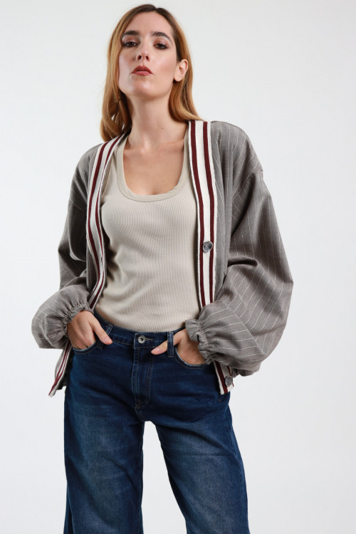 Susy Mix Giacca College Gessata Outlet