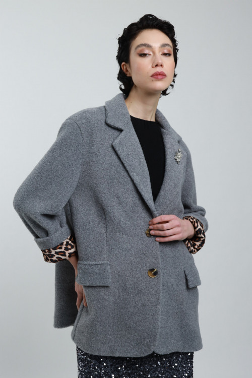 Susy Mix Giacca in Panno con Spilla Saldi