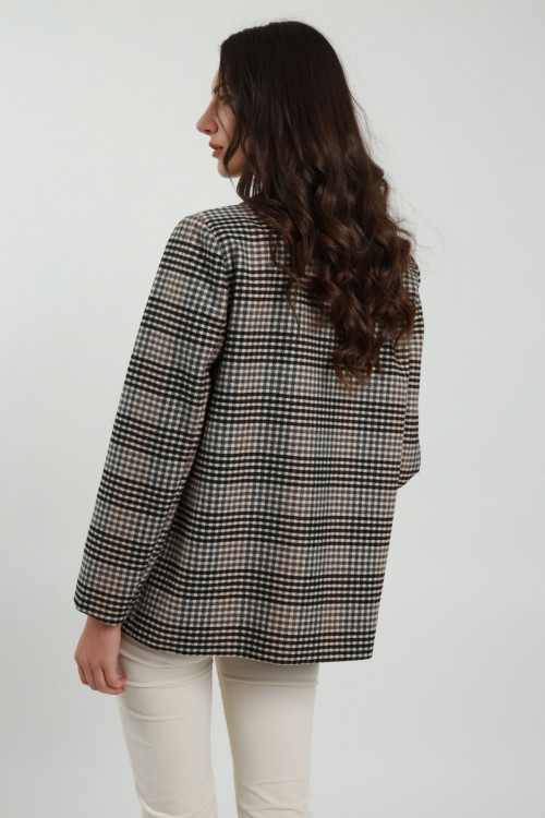 Susy Mix Giacca Over in Check Moda