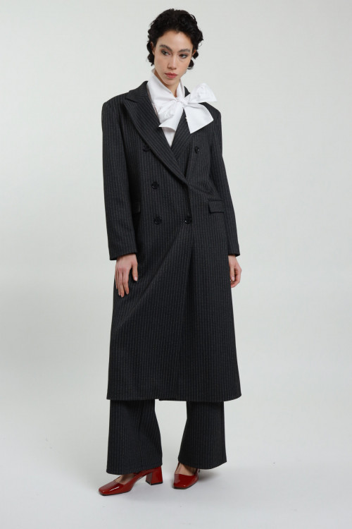 Susy Mix Cappotto Gessato Italia
