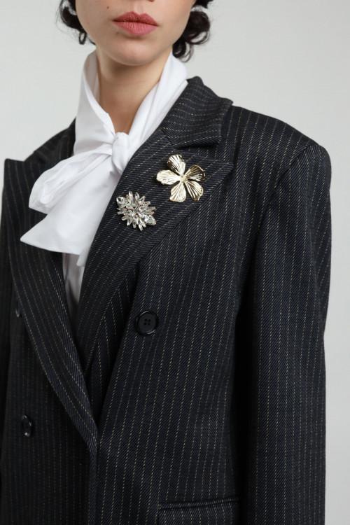 Susy Mix Cappotto Gessato Italia