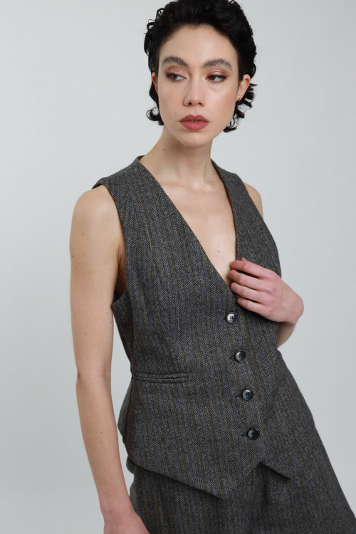 Susy Mix Gilet Spigato Affare Del Giorno