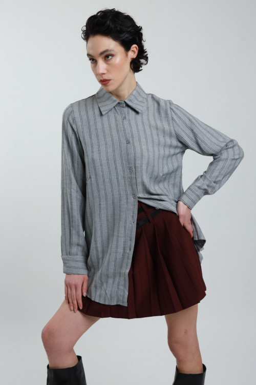 Susy Mix Camicia Gessata Over Outlet