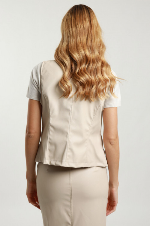 Susy Mix Gilet Ecopelle Nuovo