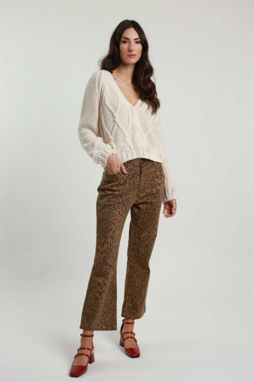 Susy Mix Pantaloni Trombetta Maculati Promozione