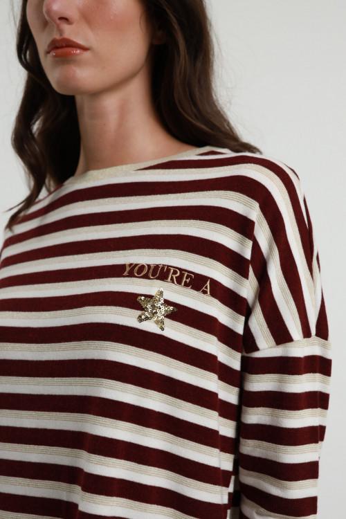 Susy Mix Maglia Righe "You Are a Star" Acquista Ora
