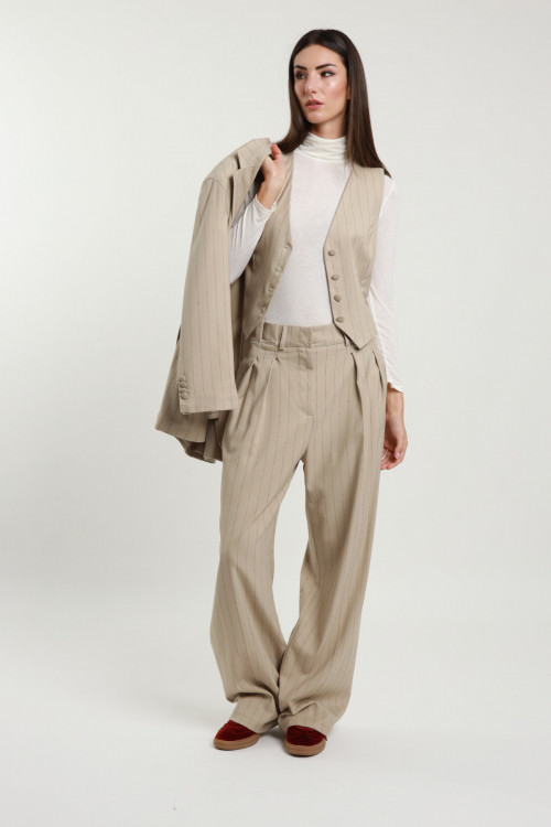 Susy Mix Pantalone Gessato Fino Al -60%