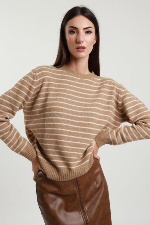 Susy Mix Maglioncino Girocollo a Righe Convenienza
