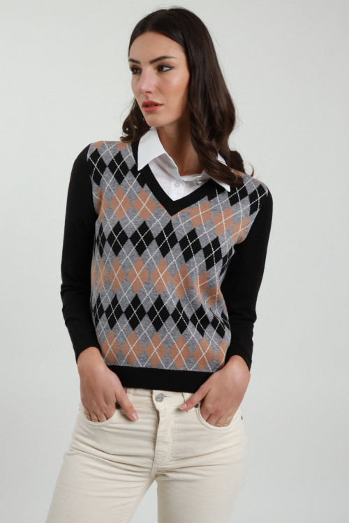 Susy Mix Maglia Rombi Saldi Di Fabbrica