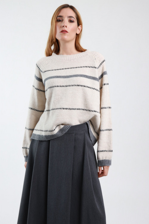 Susy Mix Maglione Righe Soddisfazione Garantita