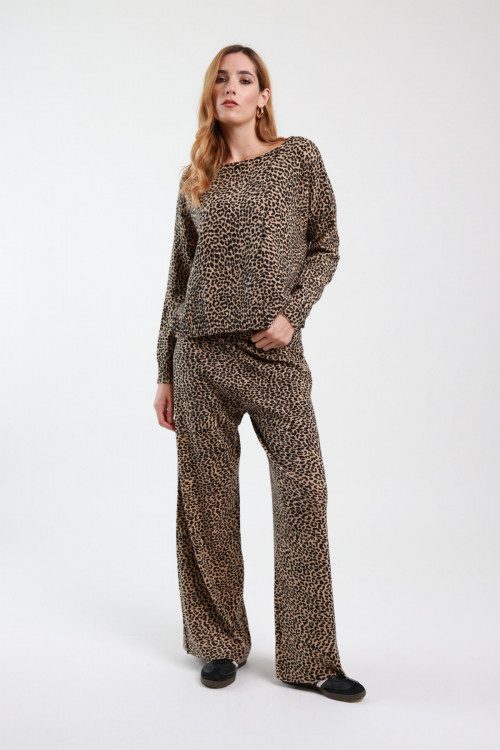 Susy Mix Pantaloni in Maglia Maculati Acquista Ora