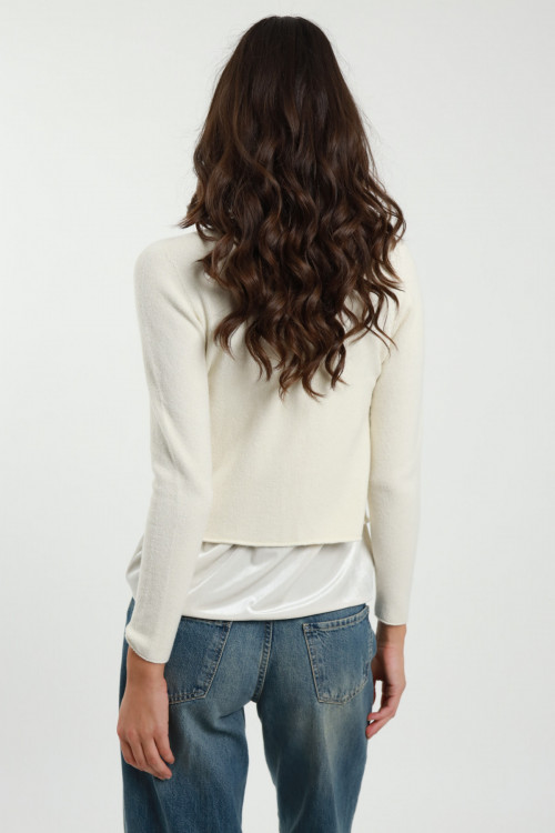 Susy Mix Cardigan Crop con Laccetto In Saldo