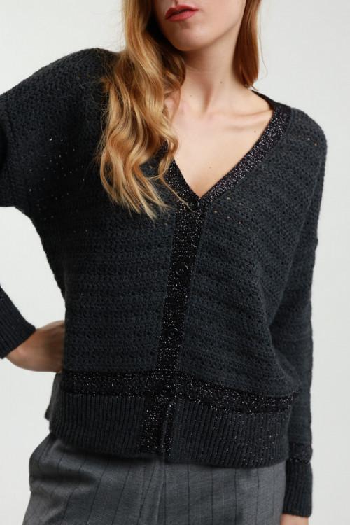 Susy Mix Cardigan Lurex Qualità Garantita