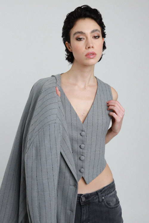 Susy Mix Gilet Gessato Economico