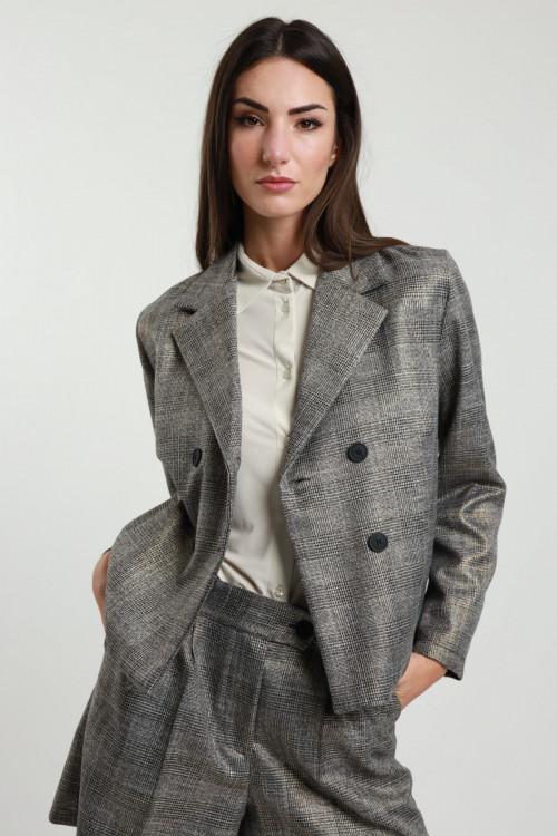 Susy Mix Blazer Doppiopetto Check Saldi
