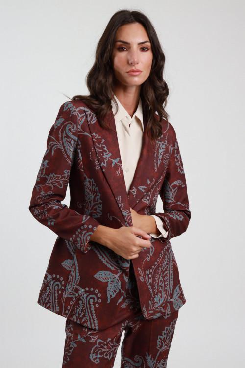 Susy Mix Giacca Fantasia Damascata Saldi Di Fabbrica