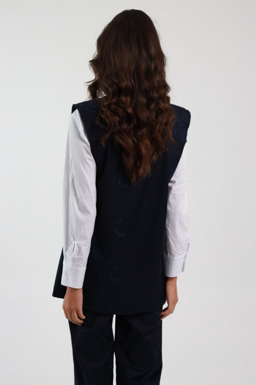 Susy Mix Gilet Ricamato Nuova