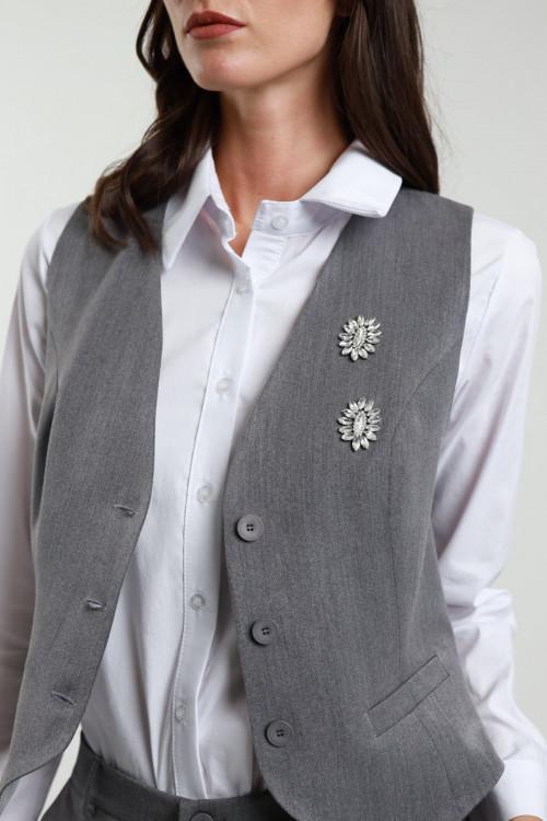 Susy Mix Gilet con Strass Italy