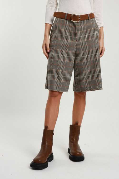 Susy Mix Bermuda Check con Cintura Online