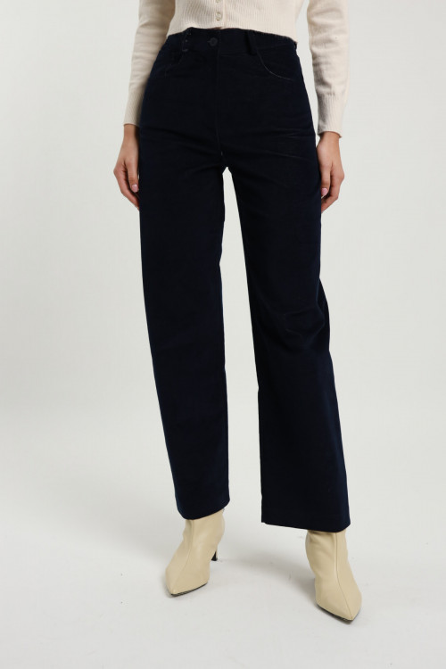 Susy Mix Pantaloni Dritti Velluto Spedizione Gratuita
