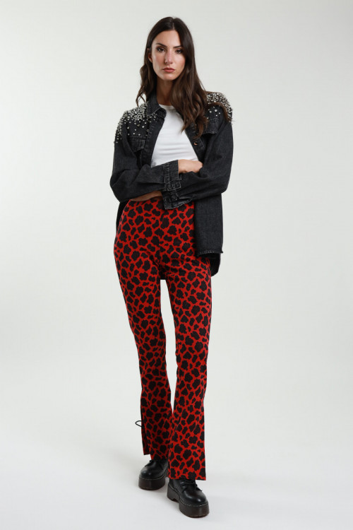 Susy Mix Pantaloni Trombetta Maculati Pezzi Unici
