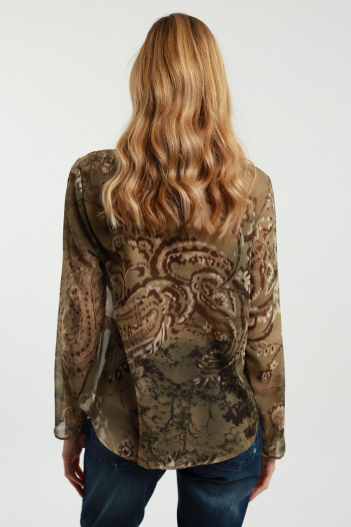 Susy Mix Blusa Scollo V Fantasia Italia