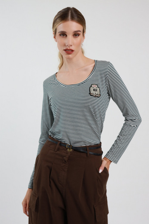 Susy Mix Maglia Rigata Slim Fit Vendite stagionali