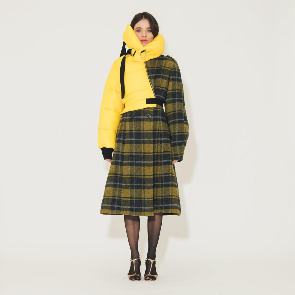 Sveta Milano Cappotto doppiopetto in lana Kensington con piumino sovrapposto Promozione Limitata