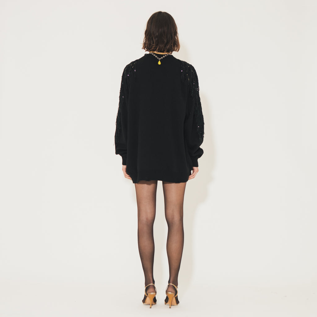 Sveta Milano Maglione lungo Ermione con logo Sveta Milano Offerta