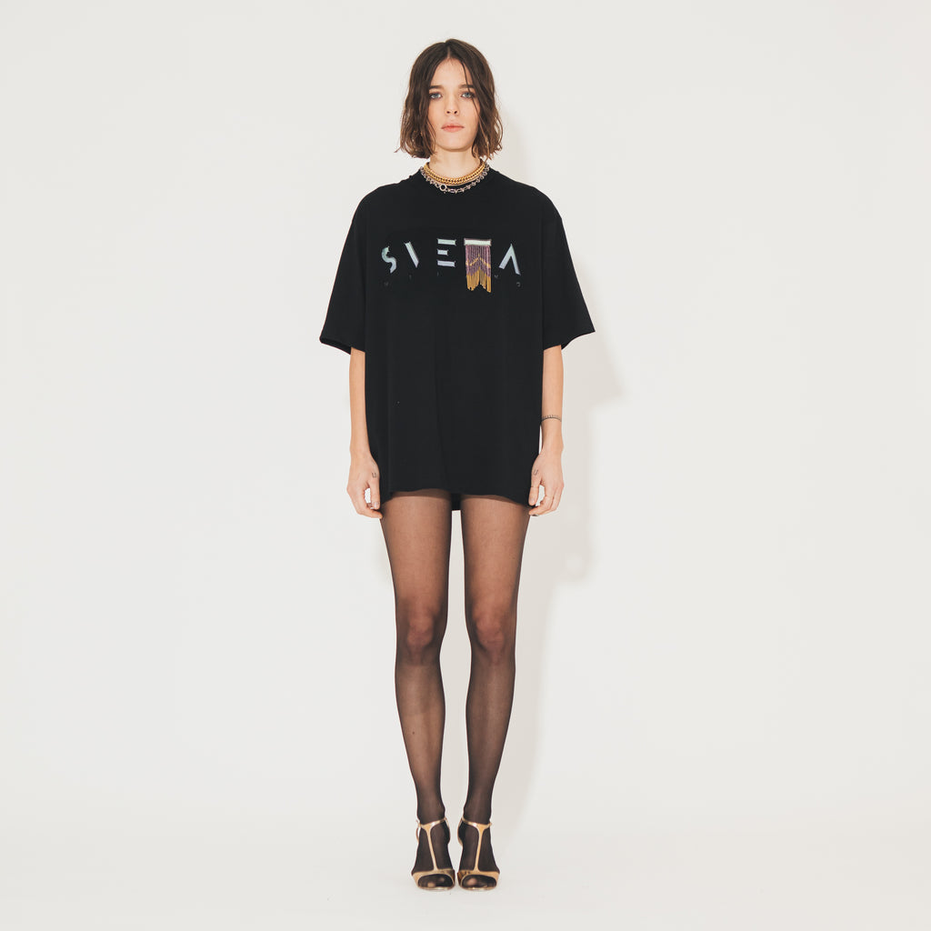 Sveta Milano T-shirt in jersey di cotone Eva Smaltimento dello stoccaggio
