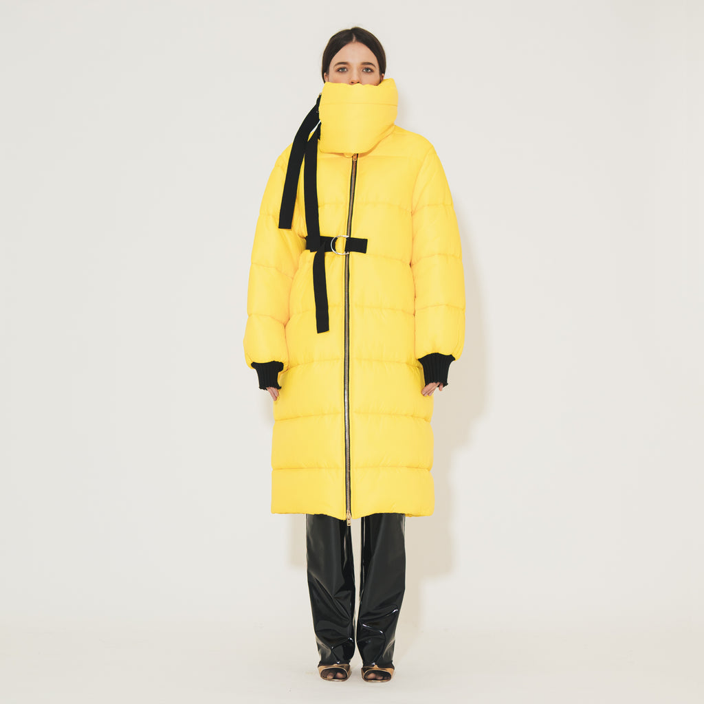 Sveta Milano Piumino lungo Oregon giallo Vendita Calda