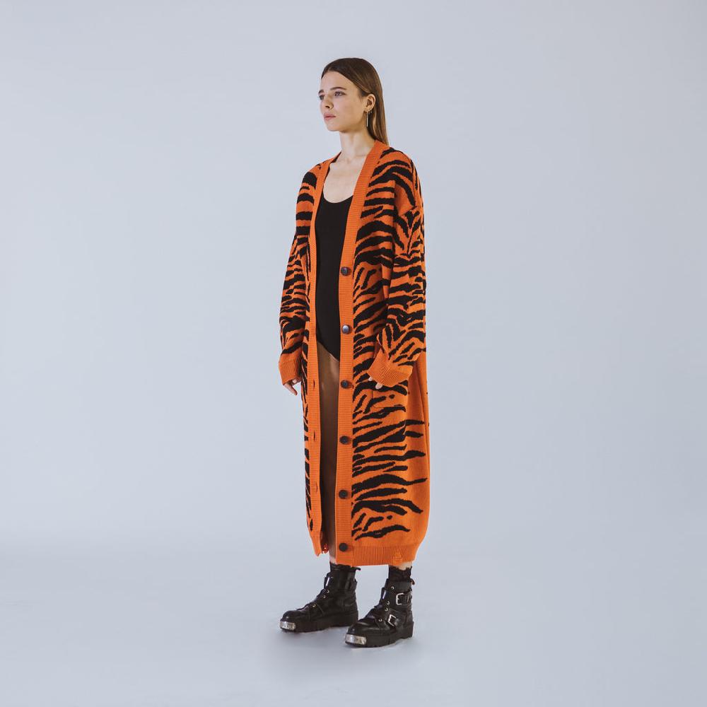 Sveta Milano Cardigan lungo jacquard Wendy Vendita Economica