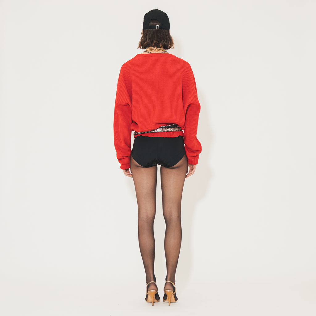 Sveta Milano Maglione girocollo Lilith rosso in misto cashmere Promozione Limitata