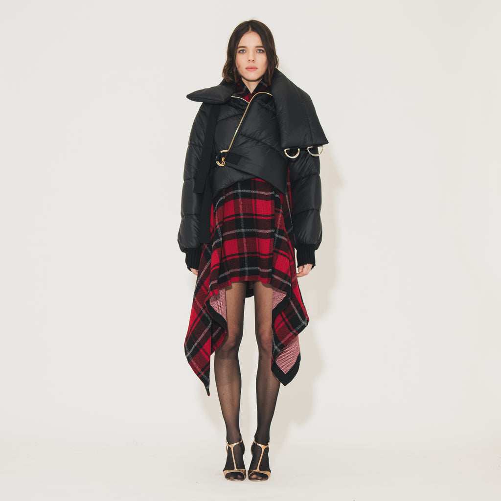 Sveta Milano Poncho in lana Paddington con piumino corto Vendite Flash