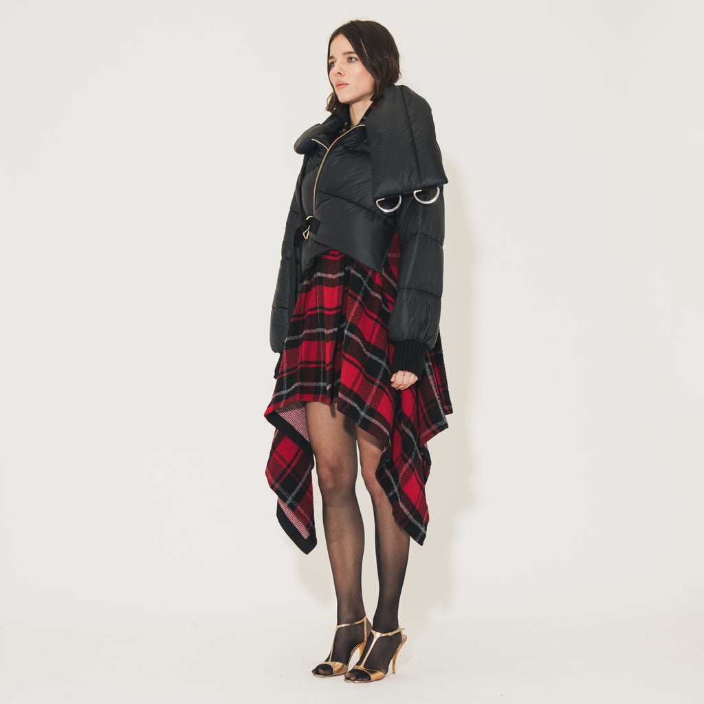 Sveta Milano Poncho in lana Paddington con piumino corto Vendite Flash