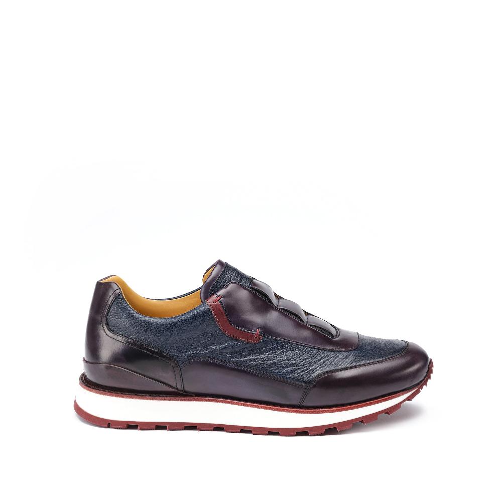 ﻿A.Testoni MOENA SNEAKER ROYAL CALF + GRAINED CALF ° Qualità