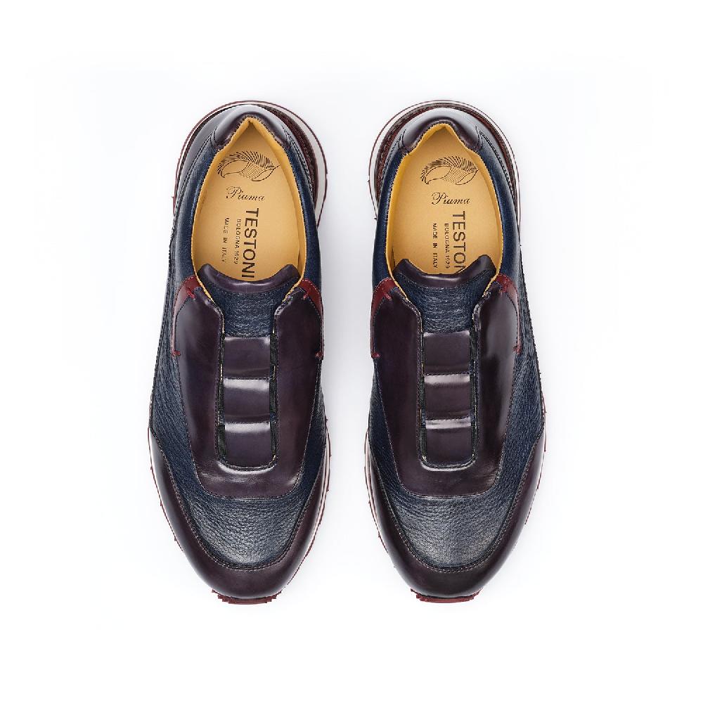 ﻿A.Testoni MOENA SNEAKER ROYAL CALF + GRAINED CALF ° Qualità