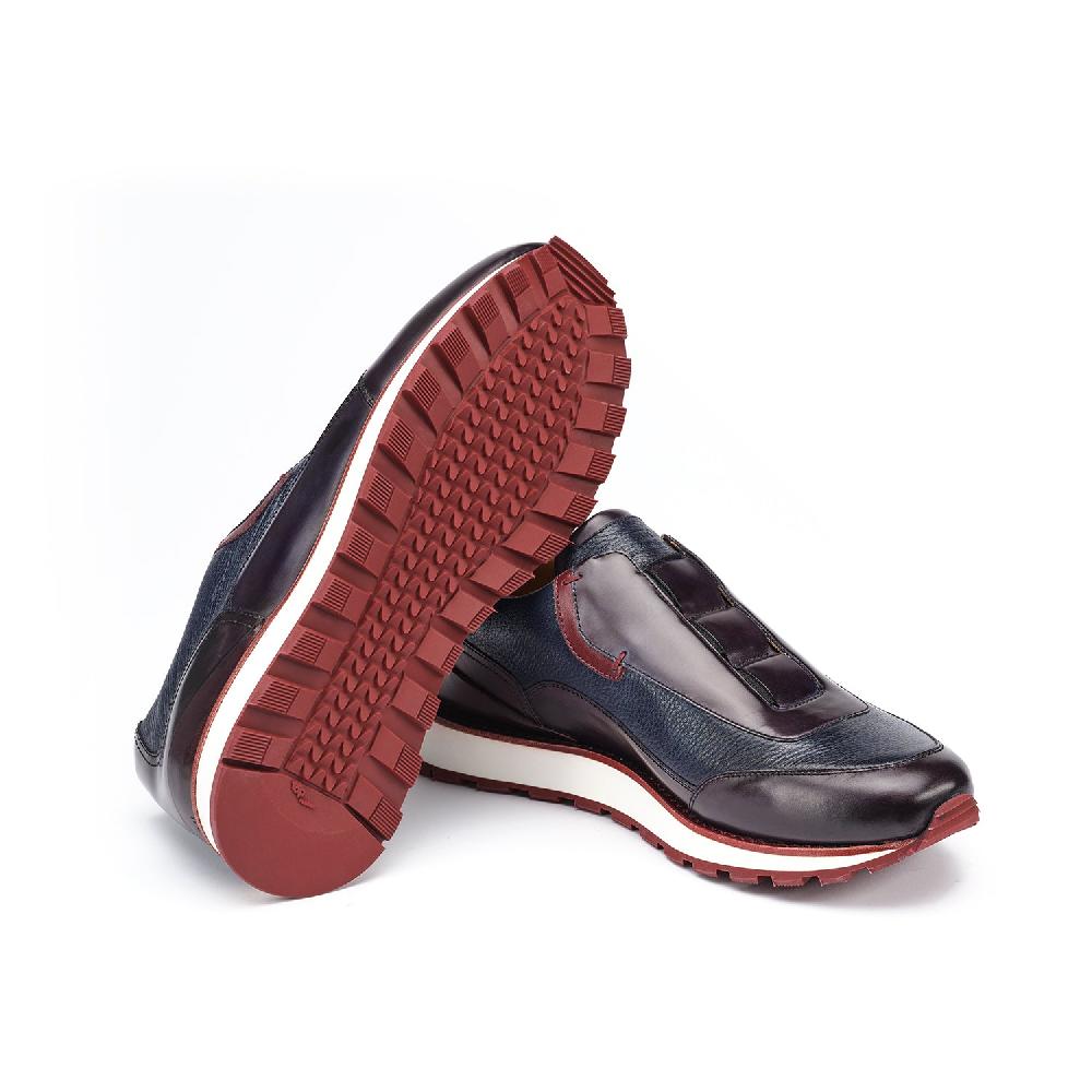 ﻿A.Testoni MOENA SNEAKER ROYAL CALF + GRAINED CALF ° Qualità