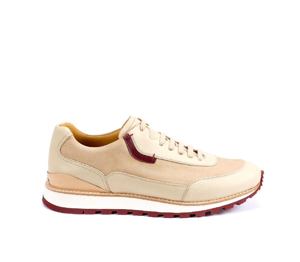 A.Testoni MOENA SNEAKER NUBUK CALF + DEER ° Promozione