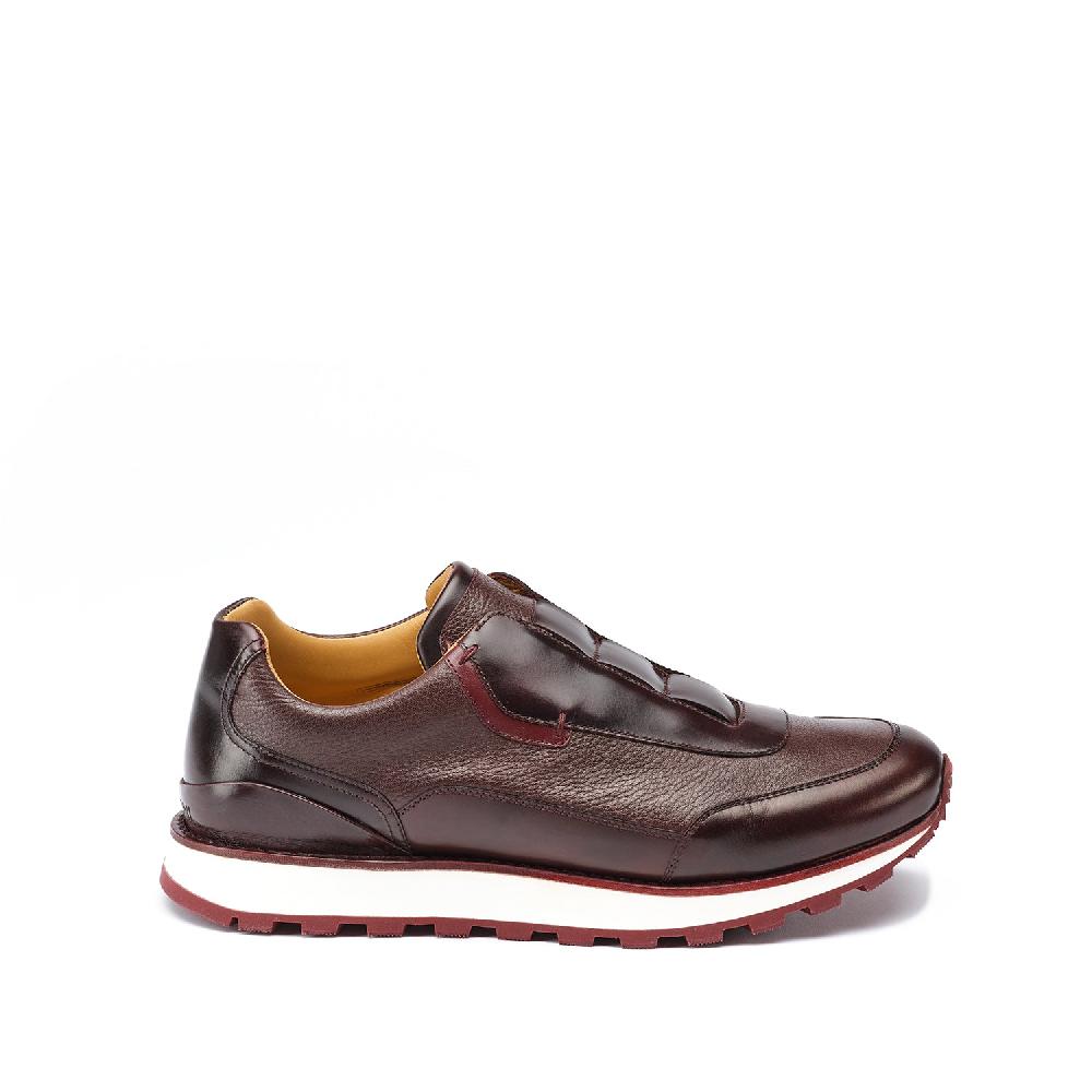 A.Testoni MOENA SNEAKER ROYAL CALF + GRAINED CALF ° Pezzi Unici