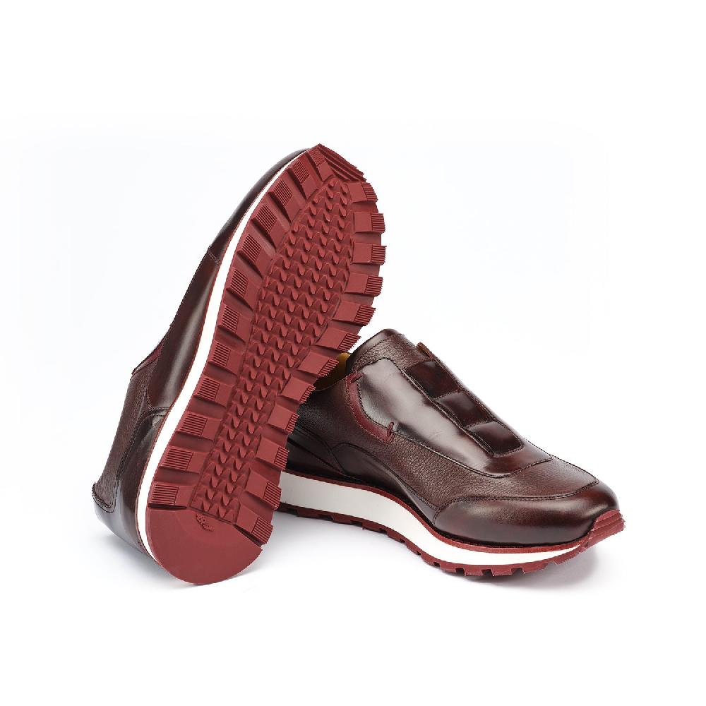 A.Testoni MOENA SNEAKER ROYAL CALF + GRAINED CALF ° Pezzi Unici